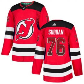 Adidas New Jersey Devils #76 P.K. Subban Red Home Authentic Drift Fashion Stitched NHL Jersey