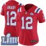 Nike New England Patriots #12 Tom Brady Red Alternate Super Bowl LIII Bound Womens Stitched NFL Vapor Untouchable Limited Jersey