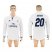 Real Madrid #20 Asensio White Home Long Sleeve Soccer Club Jersey