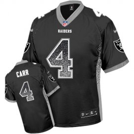 Nike Las Vegas Raiders #4 Derek Carr Black Mens Stitched NFL Elite Drift Fashion Jersey