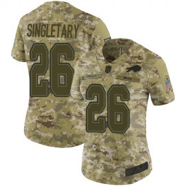 Nike Buffalo Bills #26 Devin Singletary Camo Womens Stitched NFL Limited 2018 Salute to Service Jersey