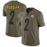 Nike Pittsburgh Steelers #2 Mason Rudolph Olive Mens Stitched NFL Limited 2017 Salute To Service Jersey