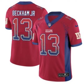 Nike New York Giants #13 Odell Beckham Jr Red Alternate Mens Stitched NFL Limited Rush Drift Fashion Jersey