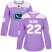 Adidas Vancouver Canucks #22 Daniel Sedin Purple Authentic Fights Cancer Womens Stitched NHL Jersey