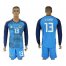Mexico #13 G.Ochoa Blue Long Sleeves Goalkeeper Soccer Country Jersey