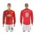 Manchester United #11 Martial Red Home Long Sleeves Soccer Club Jersey