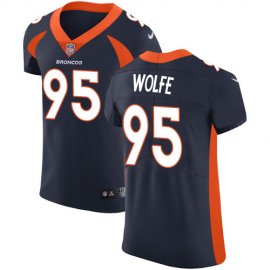 Nike Denver Broncos #95 Derek Wolfe Navy Blue Alternate Mens Stitched NFL Vapor Untouchable Elite Jersey