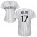 Colorado Rockies #17 Todd Helton White Strip Home Womens Stitched MLB Jersey