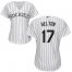 Colorado Rockies #17 Todd Helton White Strip Home Womens Stitched MLB Jersey