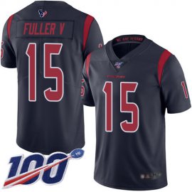 Nike Houston Texans #15 Will Fuller V Navy Blue Mens Stitched NFL Limited Rush 100th Season Jersey