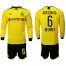 Dortmund #6 Delaney Home Long Sleeves Soccer Club Jersey