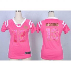 Nike Miami Dolphins #13 Dan Marino Pink Womens Stitched NFL Elite Draft Him Shimmer Jersey