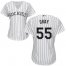 Colorado Rockies #55 Jon Gray White Strip Home Womens Stitched MLB Jersey