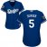 Los Angeles Dodgers #5 Corey Seager Blue Alternate 2018 World Series Womens Stitched MLB Jersey