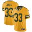 Nike Green Bay Packers #33 Aaron Jones Yellow Mens Stitched NFL Limited Rush Jersey