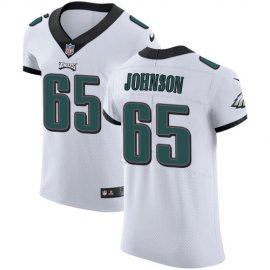 Nike Philadelphia Eagles #65 Lane Johnson White Mens Stitched NFL Vapor Untouchable Elite Jersey