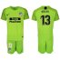 Atletico Madrid #13 Oblak Shiny Green Goalkeeper Soccer Club Jersey