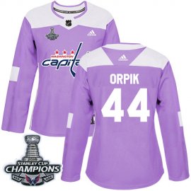 Adidas Washington Capitals #44 Brooks Orpik Purple Authentic Fights Cancer Stanley Cup Final Champions Womens Stitched NHL Jersey