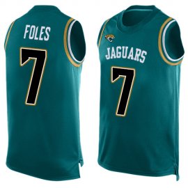 Nike Jacksonville Jaguars #7 Nick Foles Teal Green Alternate Mens Stitched NFL Limited Tank Top Jersey