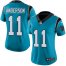 Nike Carolina Panthers #11 Robby Anderson Blue Alternate Womens Stitched NFL Vapor Untouchable Limited Jersey