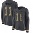 Nike Miami Dolphins #11 DeVante Parker Anthracite Salute to Service Womens Stitched NFL Limited Therma Long Sleeve Jersey