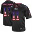 Nike New England Patriots #11 Julian Edelman Black Mens Stitched NFL Elite USA Flag Fashion Jersey