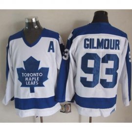 Toronto Maple Leafs #93 Doug Gilmour White/Blue CCM Throwback Stitched NHL Jersey