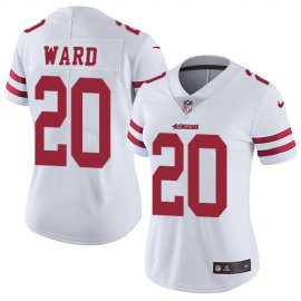Nike San Francisco 49ers #20 Jimmie Ward White Womens Stitched NFL Vapor Untouchable Limited Jersey
