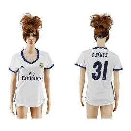 Womens Real Madrid #31 R.Yanez Home Soccer Club Jersey
