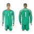 England #1 HART Green Goalkeeper 2018 FIFA World Cup Long Sleeve Soccer Jersey