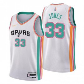 San Antonio San Antonio Spurs #33 Tre Jones Mens Nike White 2021/22 Swingman NBA Jersey – City Edition Mens