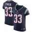 Nike New England Patriots #33 Kevin Faulk Navy Blue Team Color Mens Stitched NFL Vapor Untouchable Elite Jersey