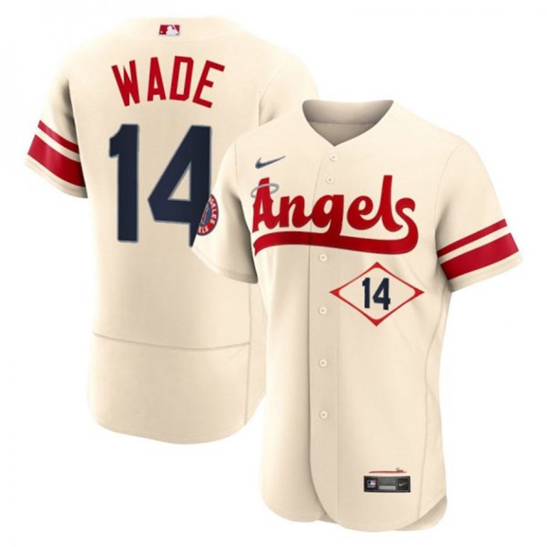 Angels 14 Tyler Wade Cream 2022 City Connect Flexbase Jersey Angels 14 Tyler Wade Cream 2022 City Connect Flexbase Jersey