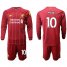 Liverpool #10 Mane Home Long Sleeves Soccer Club Jersey