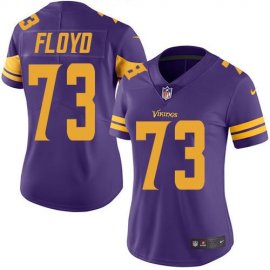Nike Minnesota Vikings #73 Sharrif Floyd Purple Womens Stitched NFL Limited Rush Jersey