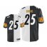 Nike Pittsburgh Steelers #25 Artie Burns White/Black Mens Stitched NFL Elite Split Jersey