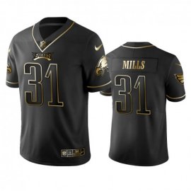 Nike Philadelphia Eagles #31 Jalen Mills Black Golden Limited Edition Stitched NFL Jersey