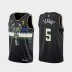 Nike Milwaukee Bucks #5 Jeff Teague 2021 NBA Finals Champions Swingman Statement Edition Jersey Black Mens