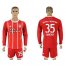 Bayern Munchen #35 Sanches Home Long Sleeves Soccer Club Jersey