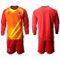 France Blank Red Goalkeeper Long Sleeves Soccer Country Jersey