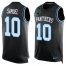 Nike Carolina Panthers #10 Curtis Samuel Black Team Color Mens Stitched NFL Limited Tank Top Jersey