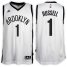 Brooklyn Nets #1 DAngelo Russell Home White New Swingman Stitched NBA Jersey