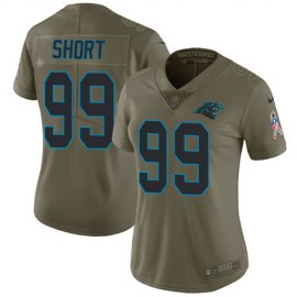 Nike Carolina Panthers #99 Kawann Short Olive Womens Stitched NFL Limited 2017 Salute to Service Jersey