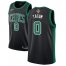 Nike Boston Celtics #0 Jayson Tatum Black Womens 2022 NBA Finals Swingman Statement Edition Jersey Womens