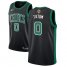 Nike Boston Celtics #0 Jayson Tatum Black Womens 2022 NBA Finals Swingman Statement Edition Jersey Womens