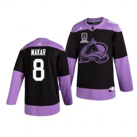 Colorado Colorado Avalanche #8 Cale Makar Adidas 2022 Stanley Cup Champions Mens Hockey Fights Cancer Practice NHL Jersey Black Mens