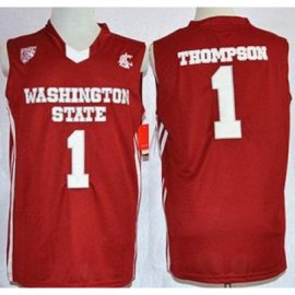 Washington State Cougars #1 Klay Thompson Red Basketball NCAA Jersey