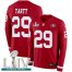 Nike San Francisco 49ers #29 Jaquiski Tartt Red Super Bowl LIV 2020 Team Color Mens Stitched NFL Limited Therma Long Sleeve Jersey
