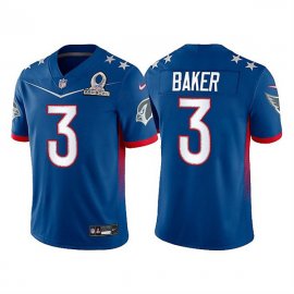 Mens Arizona Cardinals #3 Budda Baker 2022 Royal NFC Pro Bowl Stitched Jersey