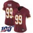 Nike Washington Football Team #99 Chase Young Burgundy Red Team Color Womens Stitched NFL 100th Season Vapor Untouchable Limited Jersey